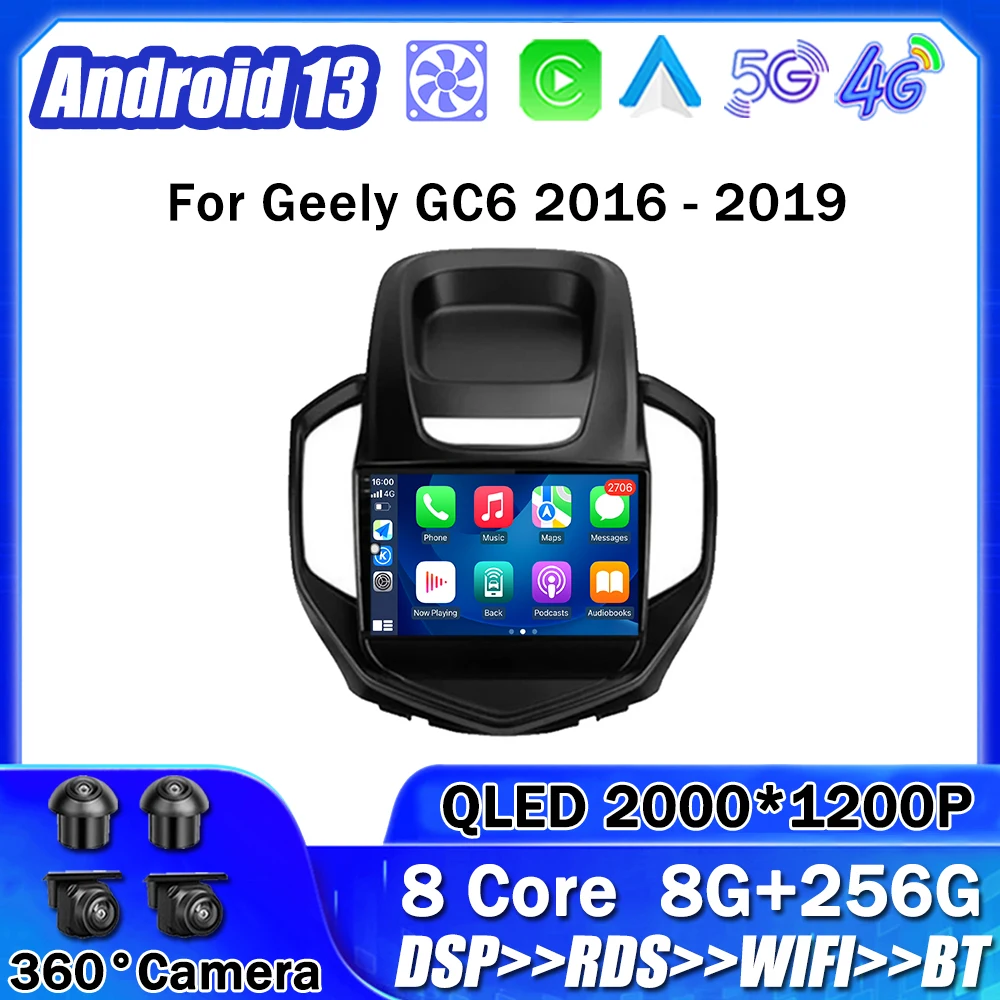 

Android 13 for Geely GC6 1 2014 - 2016 Car Radio Multimedia Stereo Player GPS Navigation Carplay Head Unit 4G DSP No 2Din