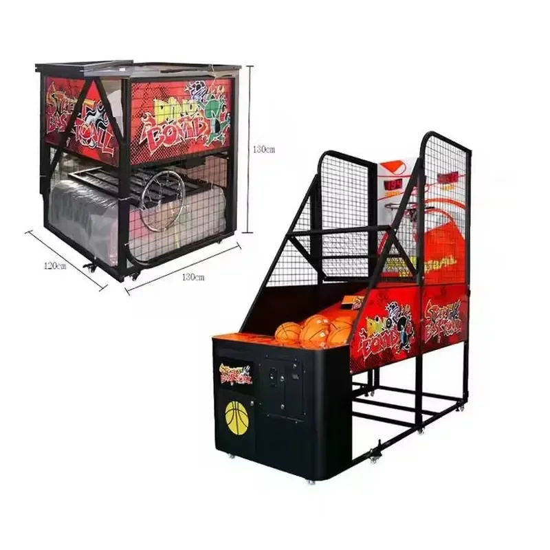 Commercial Grade Coin Operated Basketball Arcade Machine With Digital Scoreboard Modern Electronic Game For Indoor