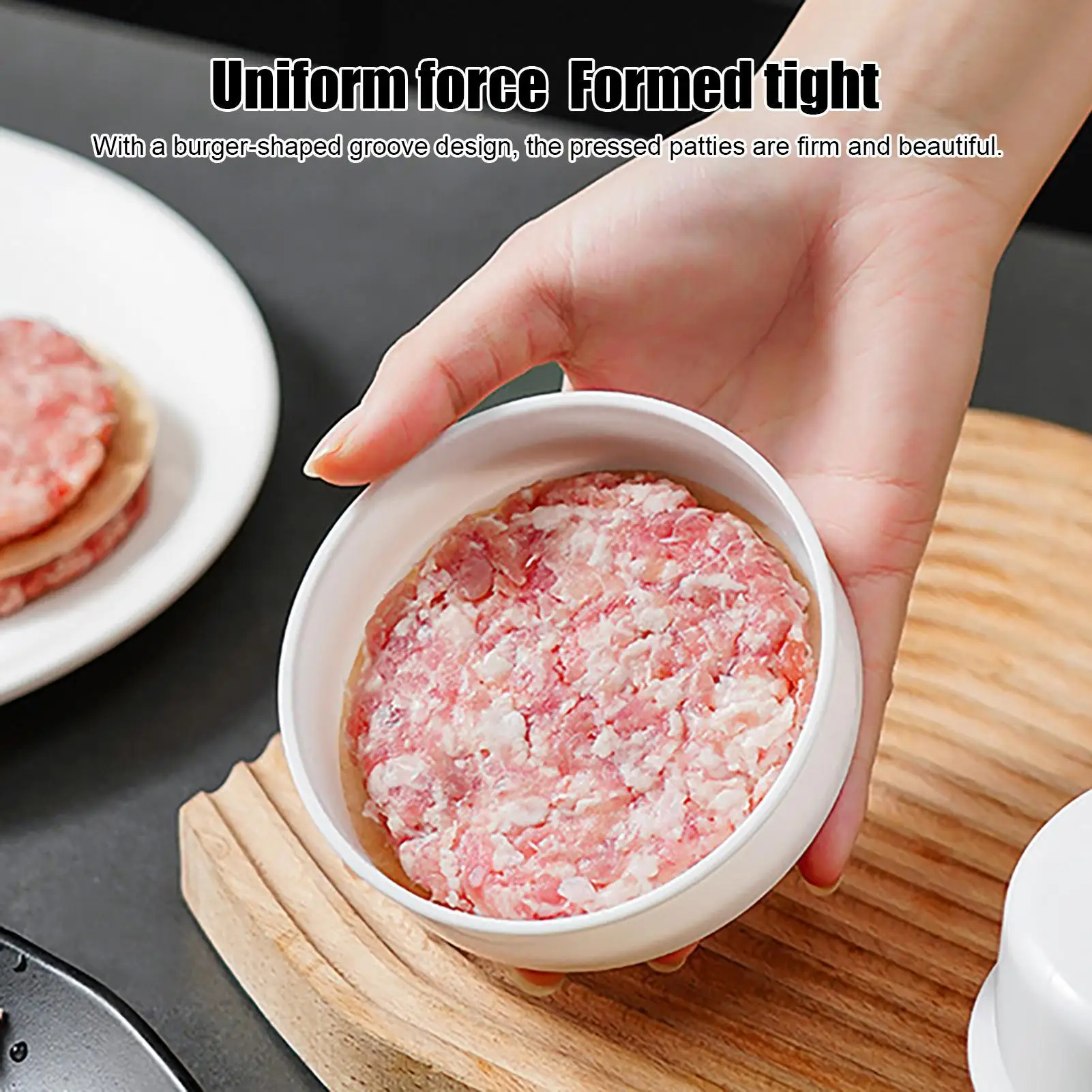 Prensa para hamburguesas, máquina para hacer hamburguesas antiadherente, herramientas para asar, utensilios de cocina ergonómicos para carne, salchicha, tocino