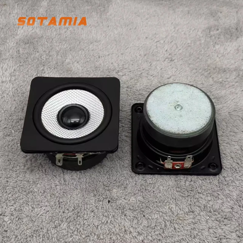 

SOTAMIA 2PCS 2.75 Inch Full Range Speaker 6 Ohm 15 Watt Waterproof Speaker Carbon Fiber Braided Basin DIY High School Subwoofer
