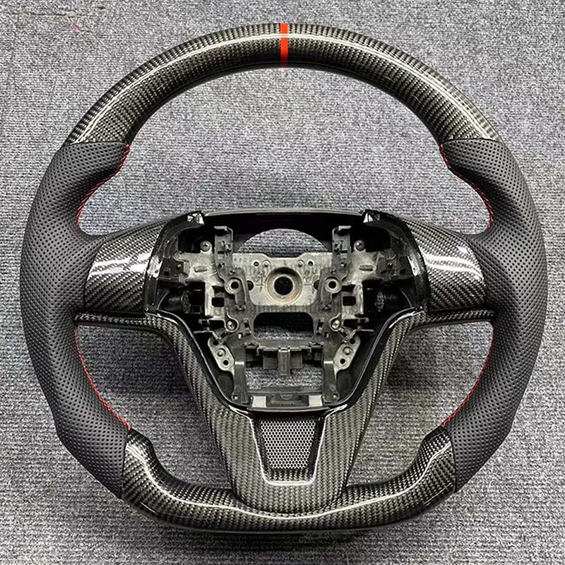 Popular Products Practical Hot Sale Perforated Leather Carbon Fiber  Steering Wheel for CRV Car Steering Wheel