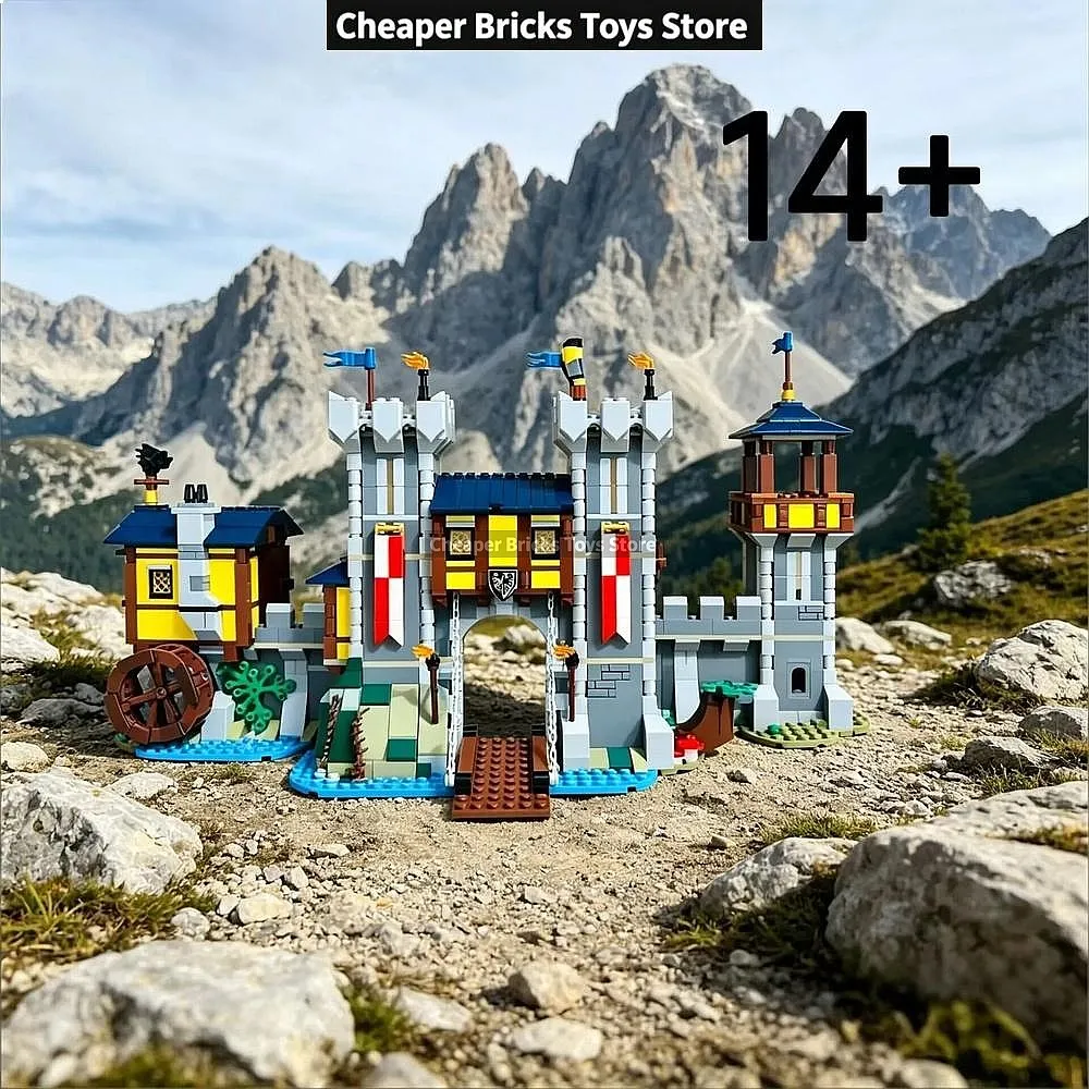 chateau-medieval-ville-riveraine-recoin-de-lecture-blocs-de-construction-modulaires-maison-a-assembler-modele-personnalisable-jouet-creatif-cadeau