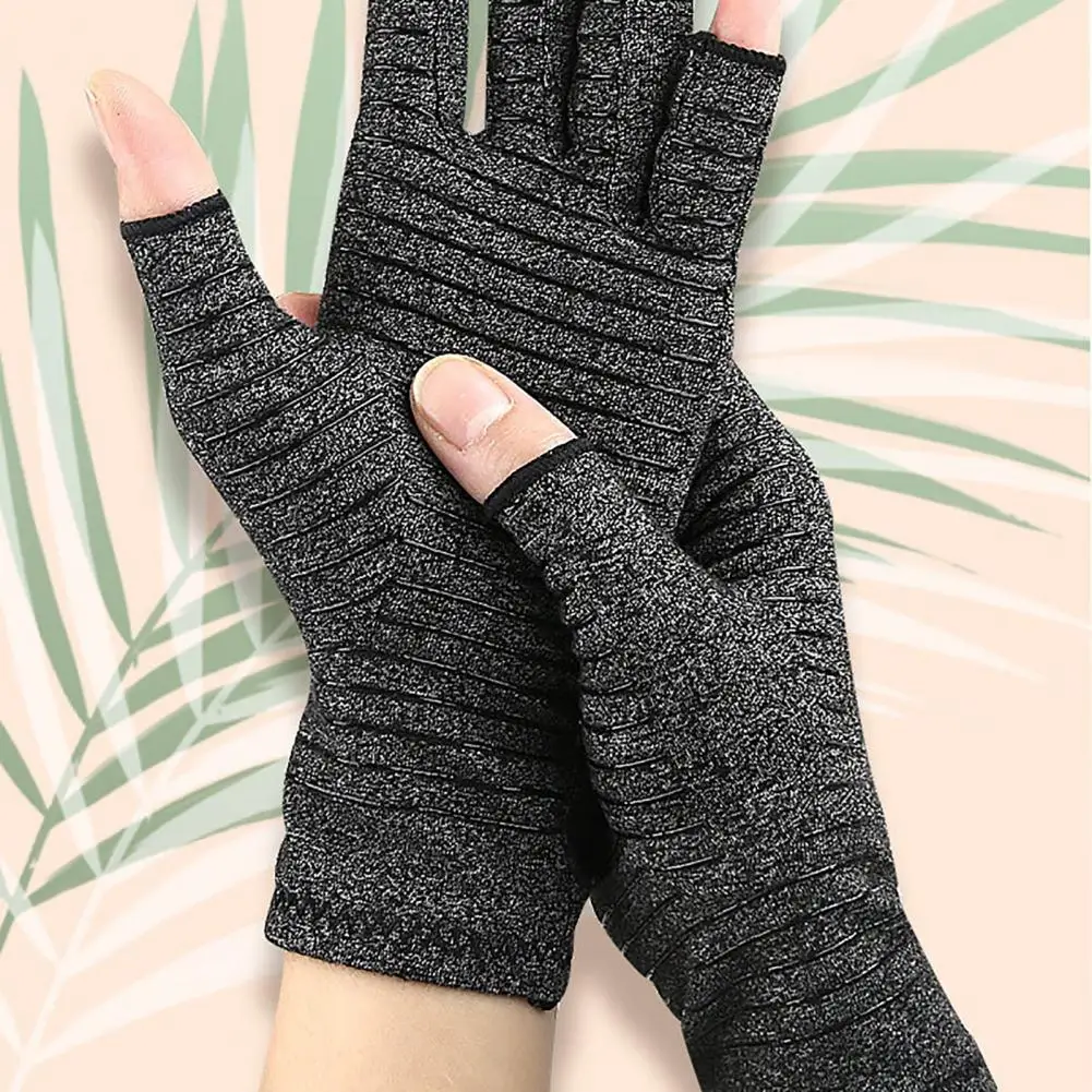 1 Pair Half Finger Gloves Cycling Gloves Anti-slip Dotted Palm Gloves Touchscreen Gloves Fitness Sports Compression Wrap Gloves