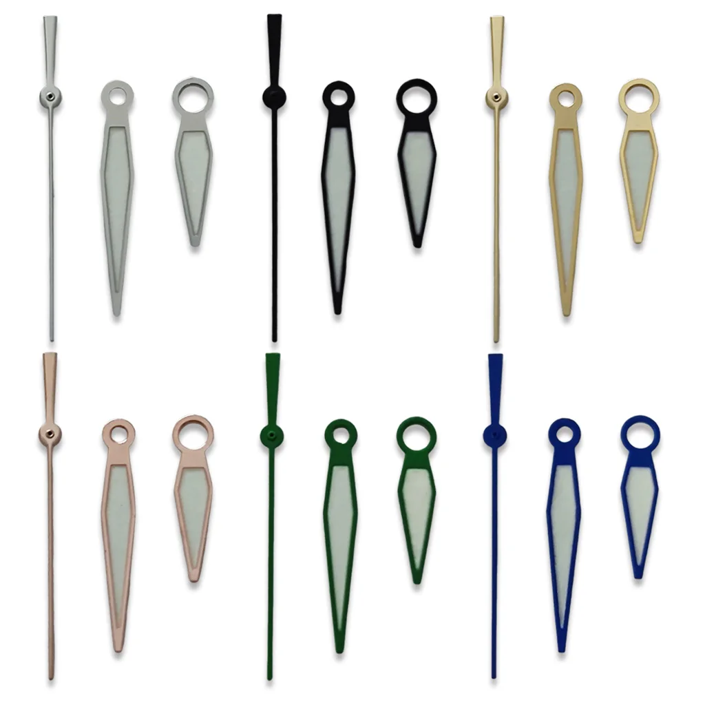 คุณภาพสูงมือ NH35 NH36 NH38 NH39 NH70 NH72 7S26 7S36 4R35 4R36 Silver Gold Rose Gold สีดําสีฟ้านาฬิกามือ Luminous