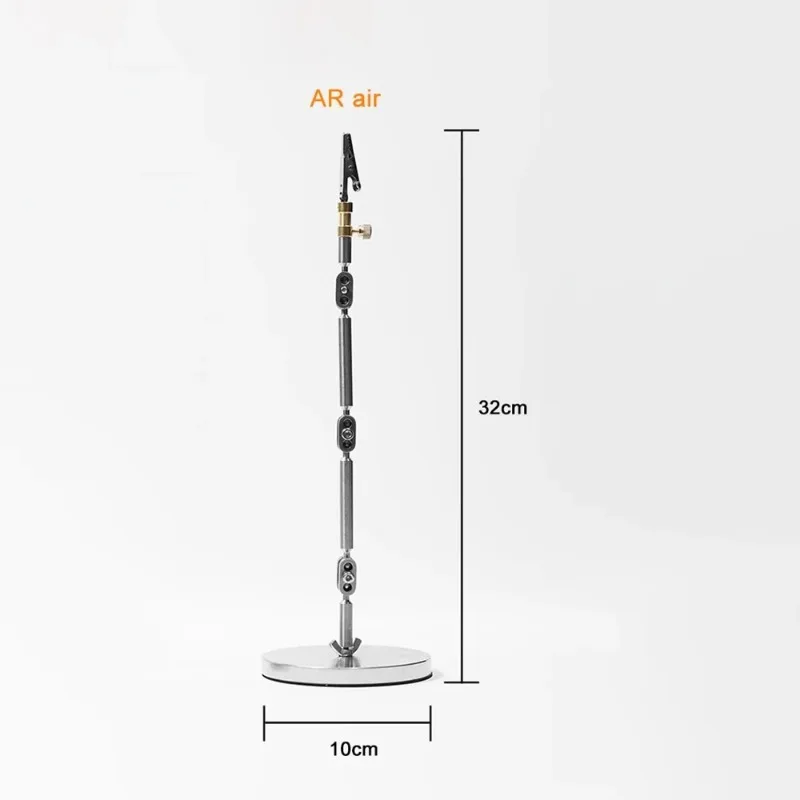 Upgraded Round-Base Stop Motion Animation Stand - 360° All-Direction Stainless Steel Holder with 7 Interchangeable Heads