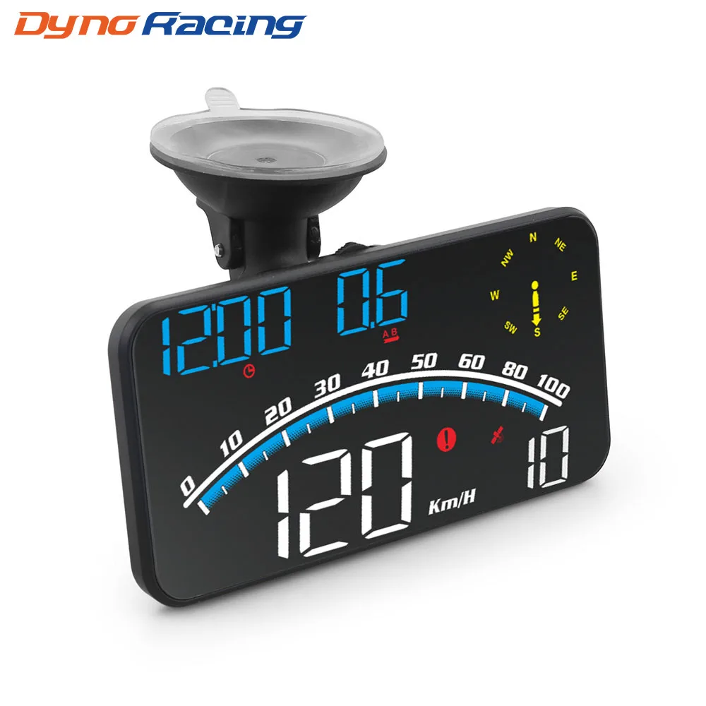 

HD G10 Digital Head up Display Big Font Car HUD GPS Speedometer with Over Speed Alarm Compass Electronic Screen Fit For All Cars