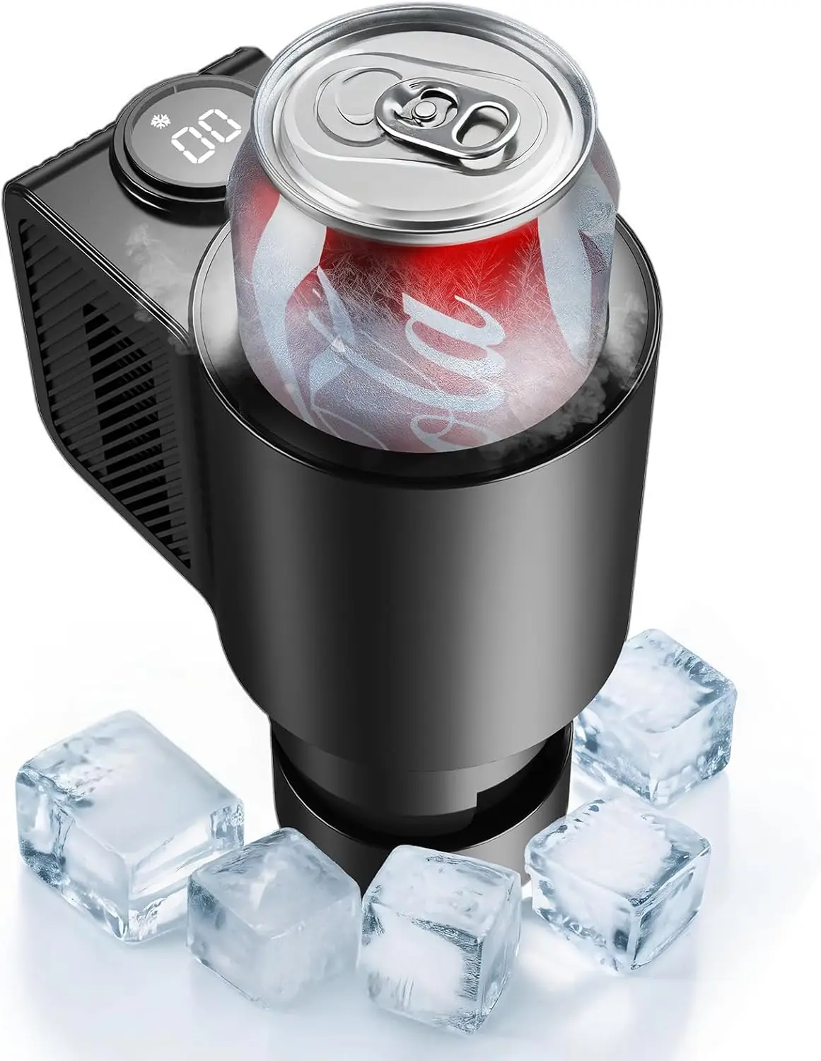 

Умный автомобильный подстаканник 2-в-1 с контролем температуры — портативный охладитель для напитков