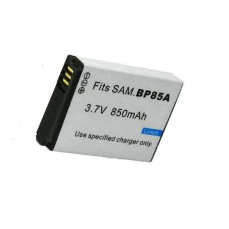 بطارية بديلة 850 مللي أمبير في الساعة BP-85A لكاميرا Samsung PL210/WB210/SH100 الرقمية المتوافقة مع BP85A BP-85A