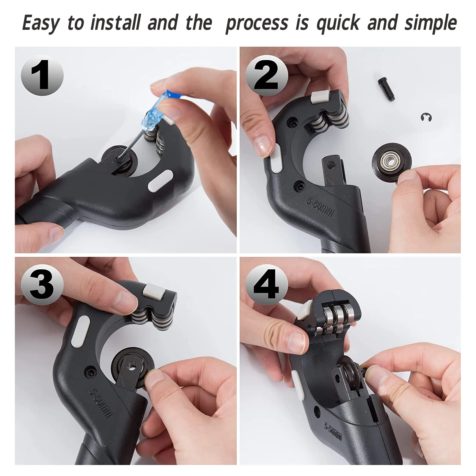 Cuchillas de corte de tubos de acero inoxidable, 2 piezas, cizalla de rueda Circular, reemplazo para CT532, CT650, CT670, tipo de rodamiento