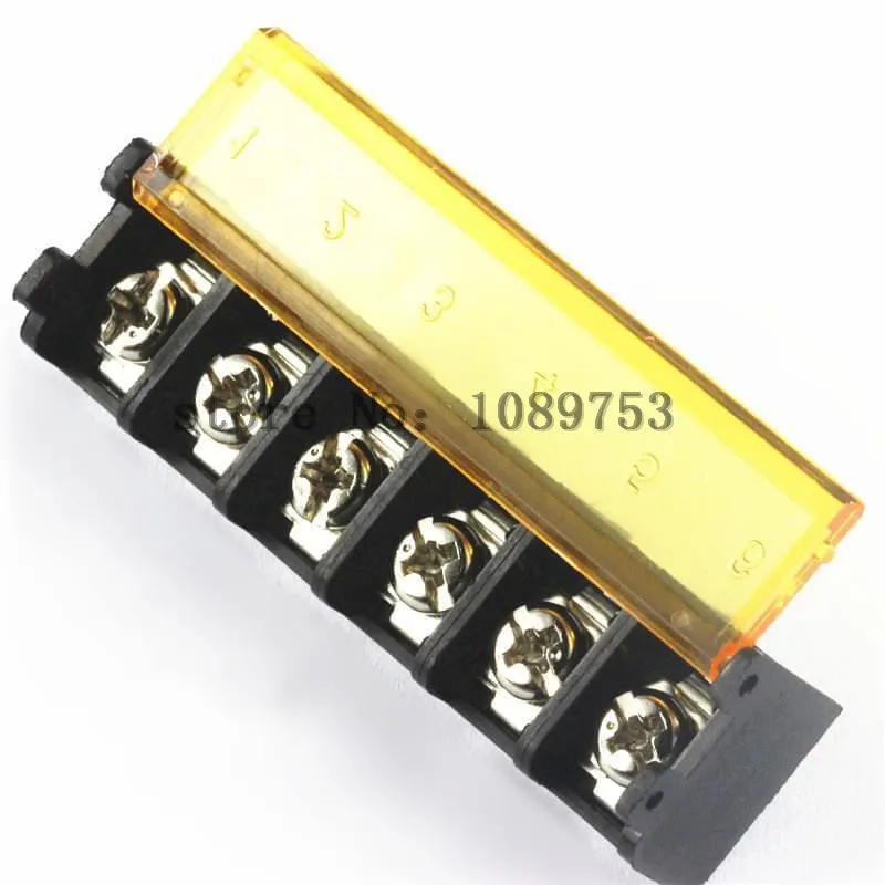 5Pcs HB-9500 2P-10P 9.5mm Barrier Terminal Block Connector with Cover PCB Mount