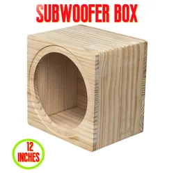 DIY Vehicle Audio Modification Accessory Speaker Housing 12- inch Speaker Empty Box Car/Home Solid Wood Subwoofer Box