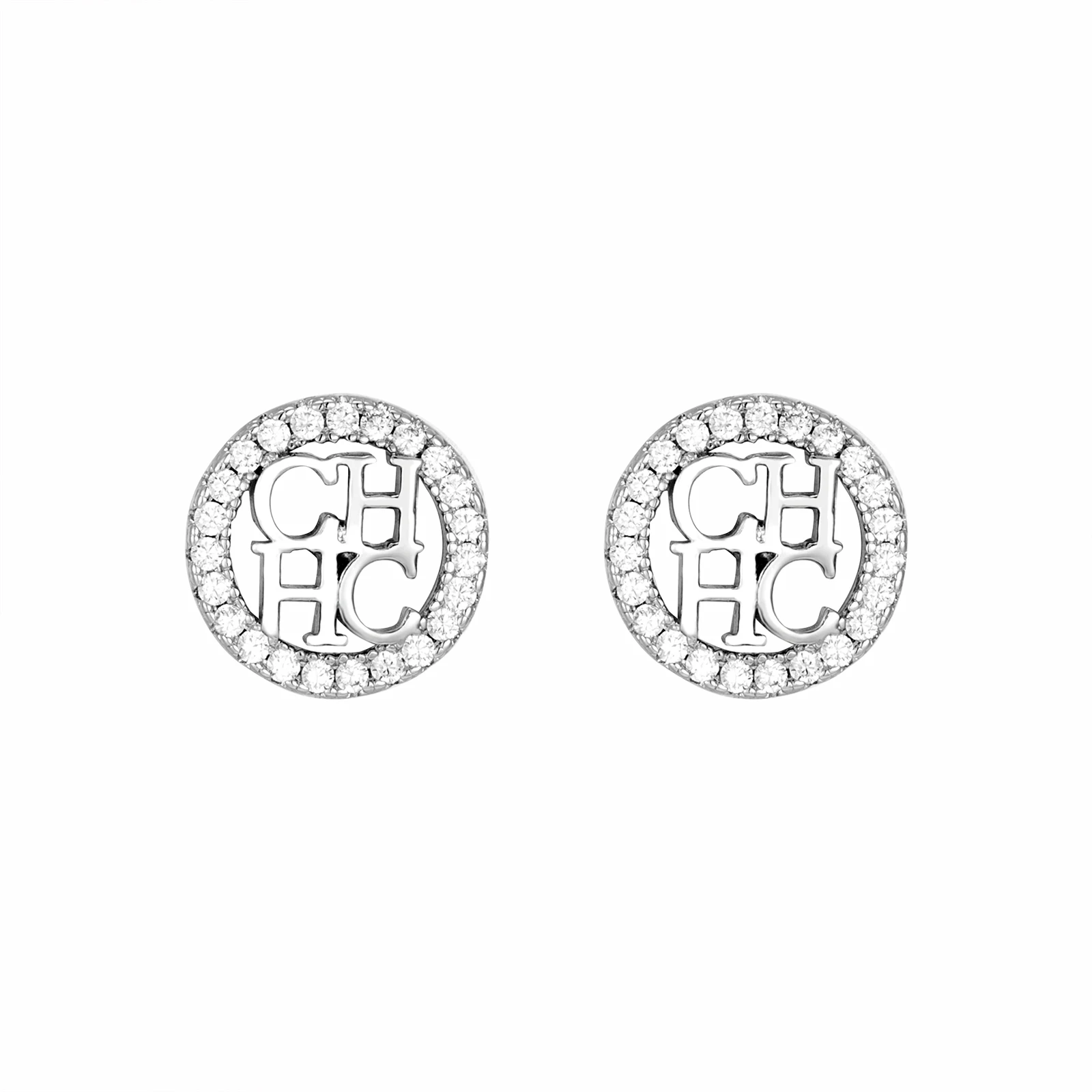 CHILN HENA Classic Round Minimalist Women's letter Earrings Luxury Jewelry for Wear Metal and Zirconia Jewelry Studs E023