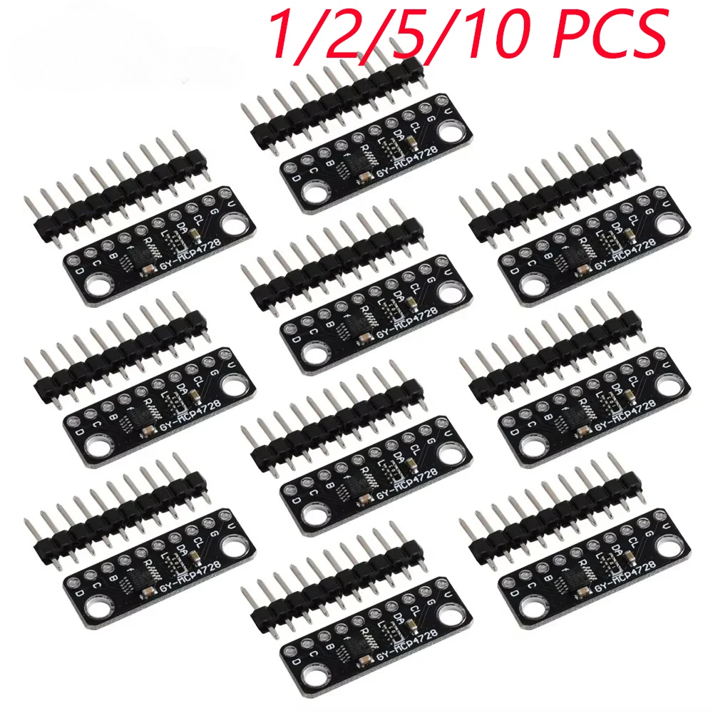 

MCP4728 12 Bit Quad Digital to Analog Converter I2C Interface Low Power GY-MCP4728 with EEPROM Memory DAC Breakout Sensor Module