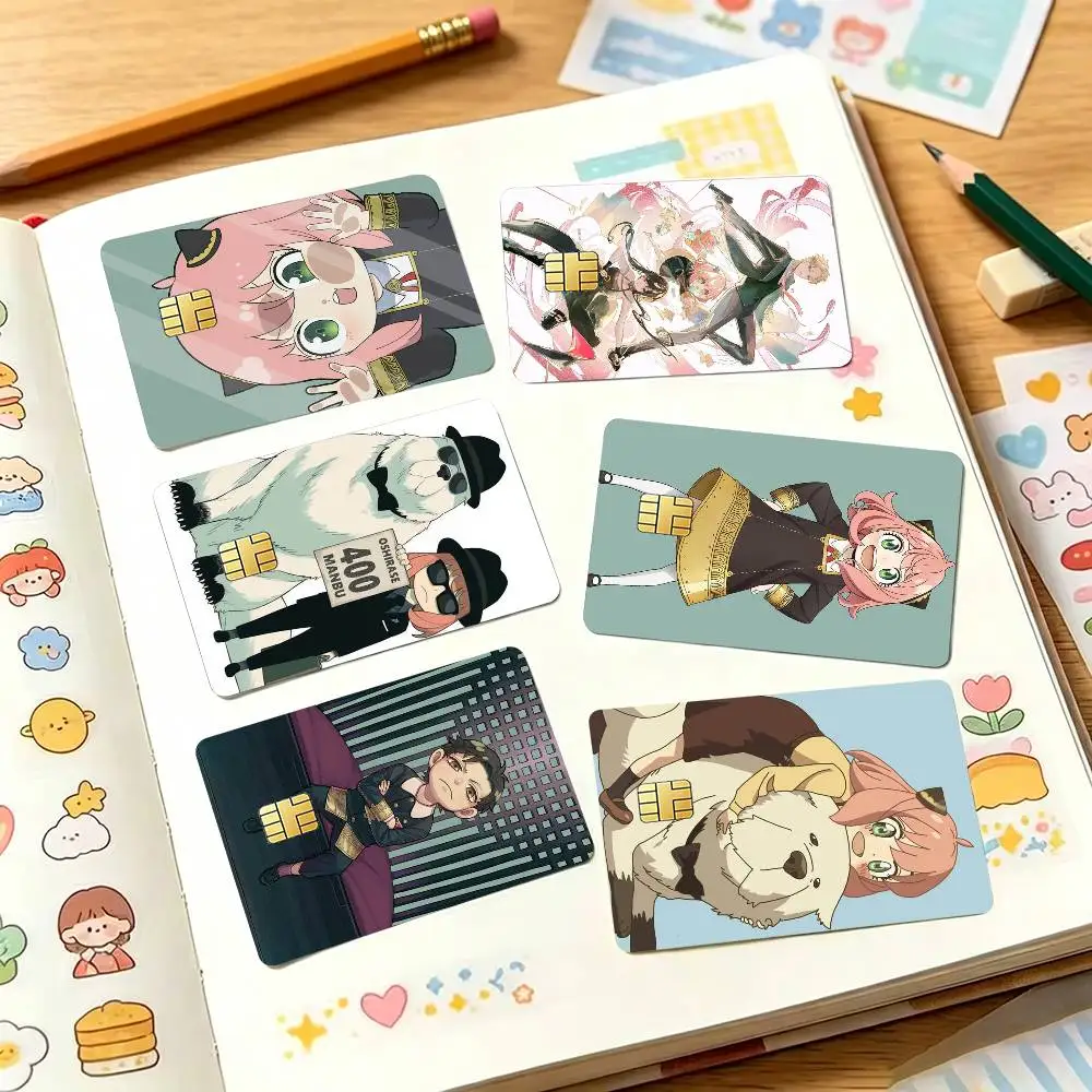 

Spy F-Family Anime Credit Card HD Stickers Game Card Decal Small Chip Waterproof Sticker Gift