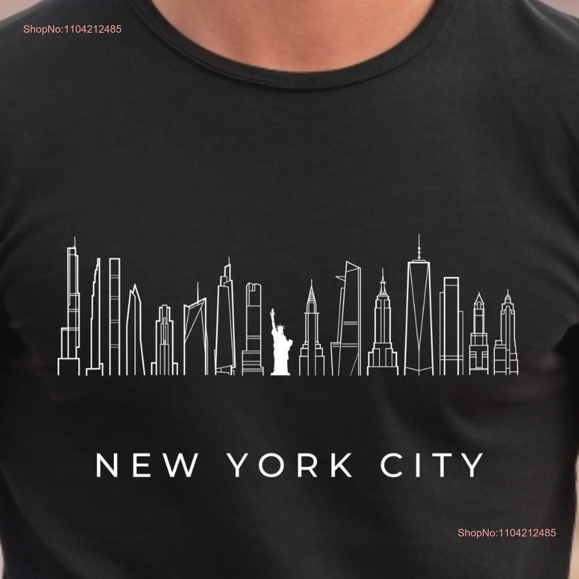 New York T Shirt City Skyline Yorker Lover NYC  long or short sleeves