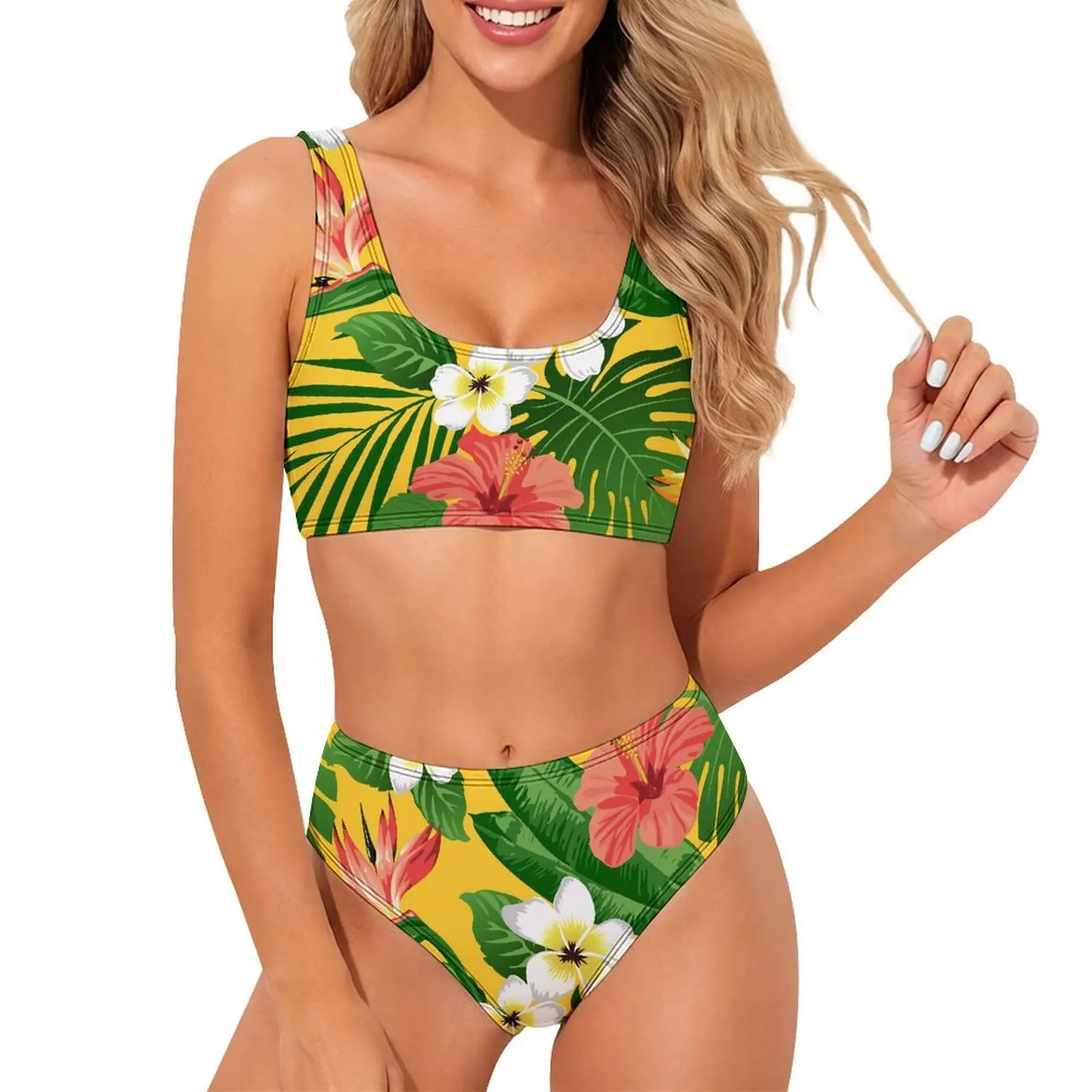 High-Quality Summer Customizable Wholesale Women'S Swimwear Sets - Polynesian Women'S Sporty Beach Bikinis