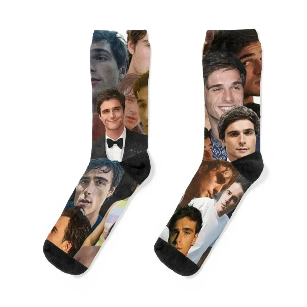 

jacob elordi photo collage Socks sports and leisure Non-slip Christmas snow Socks Man Women's