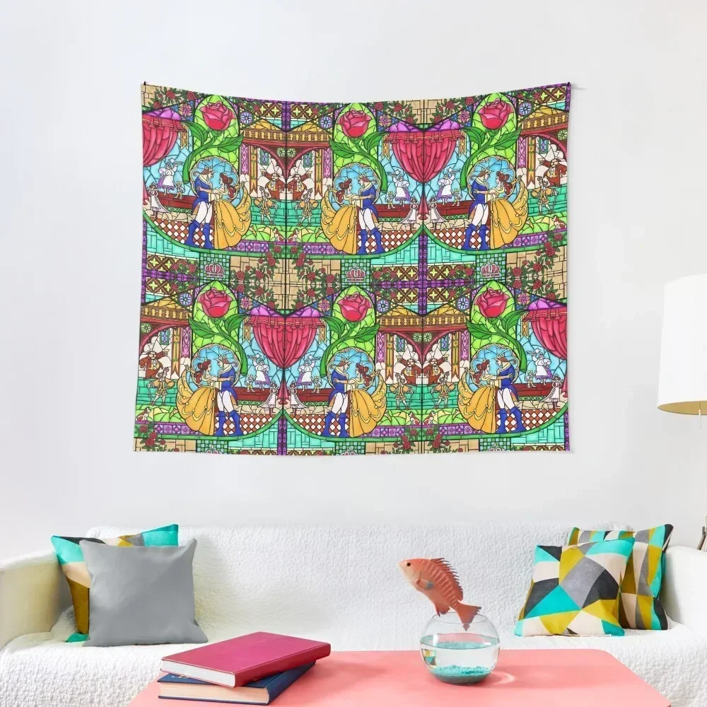 

Patterns of the Stained Glass Window Tapestry Room Decoration Accessories On The Wall Tapestry