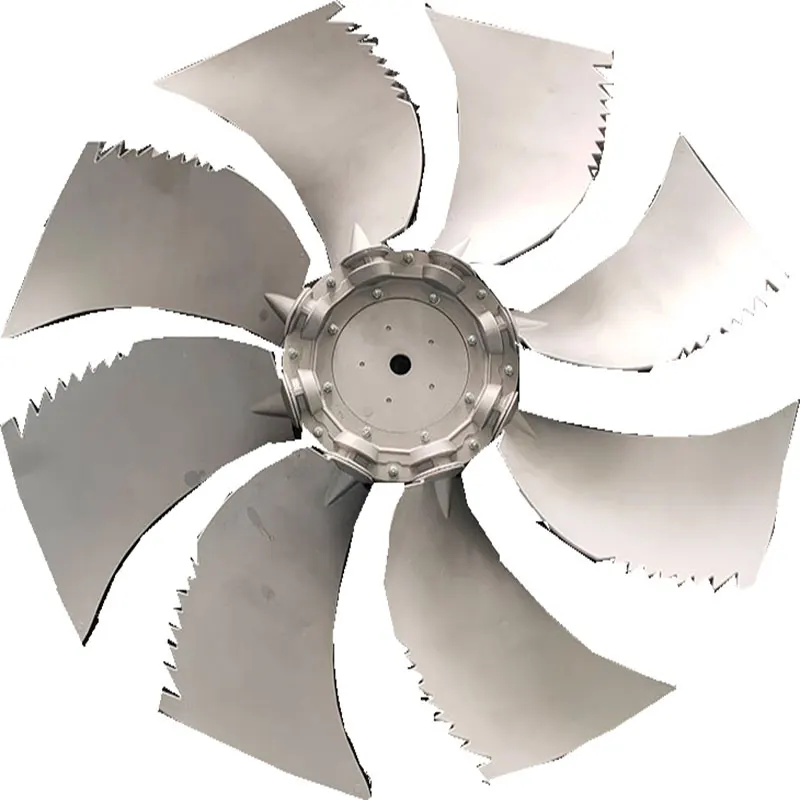 8 wings axial fan impeller aluminum fan blades for central air conditioning fan wheel for fire pipe line