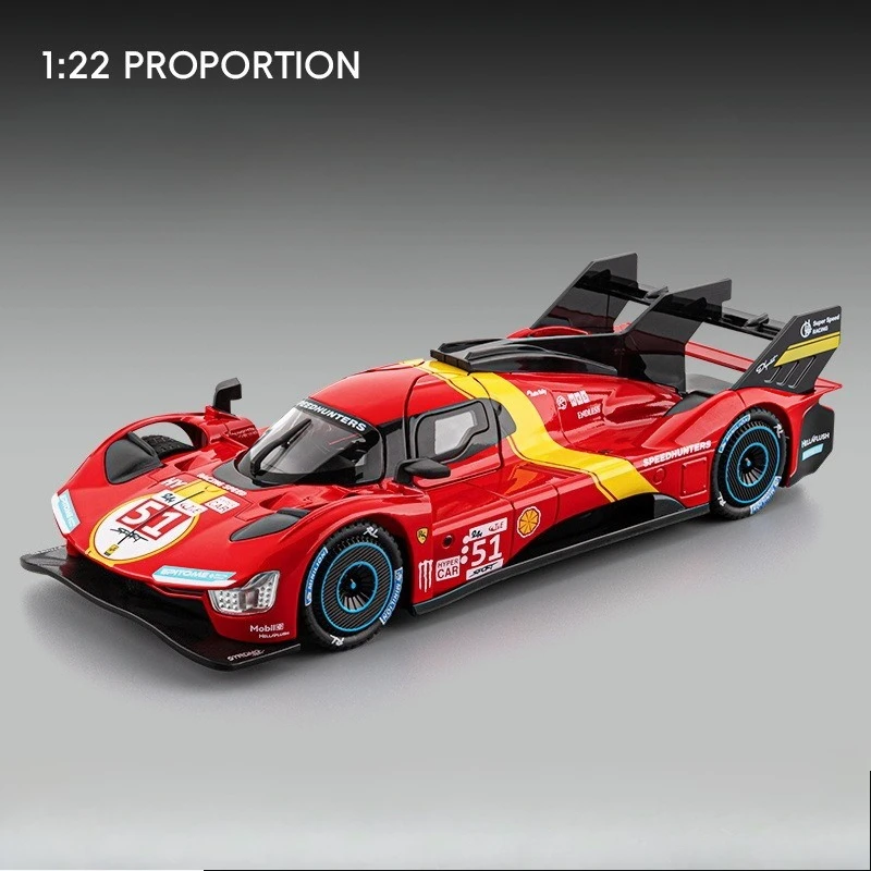 Jiaye alliage 1:22 Le Mans 499 voiture de course son et lumière retirer jouet pour enfants modèle de voiture affichage, livraison directe disponible