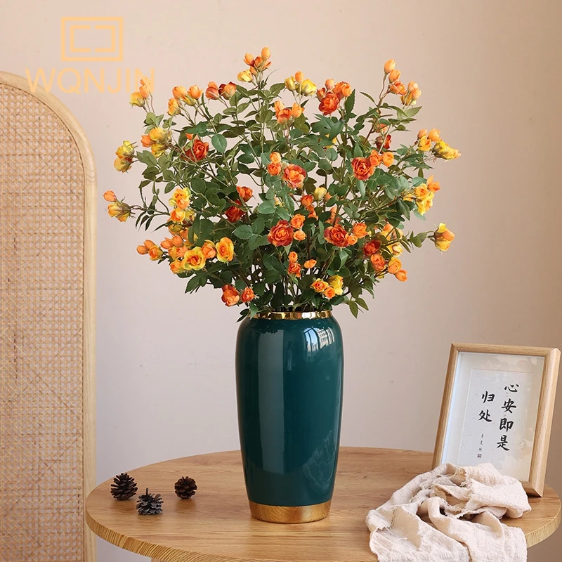 Wqnjin neue schöne kleine Rosen künstliche Seide Blume Hochzeit DIY Sammelalbum Flores künstliche Herbst haus Dekor – Detail 2