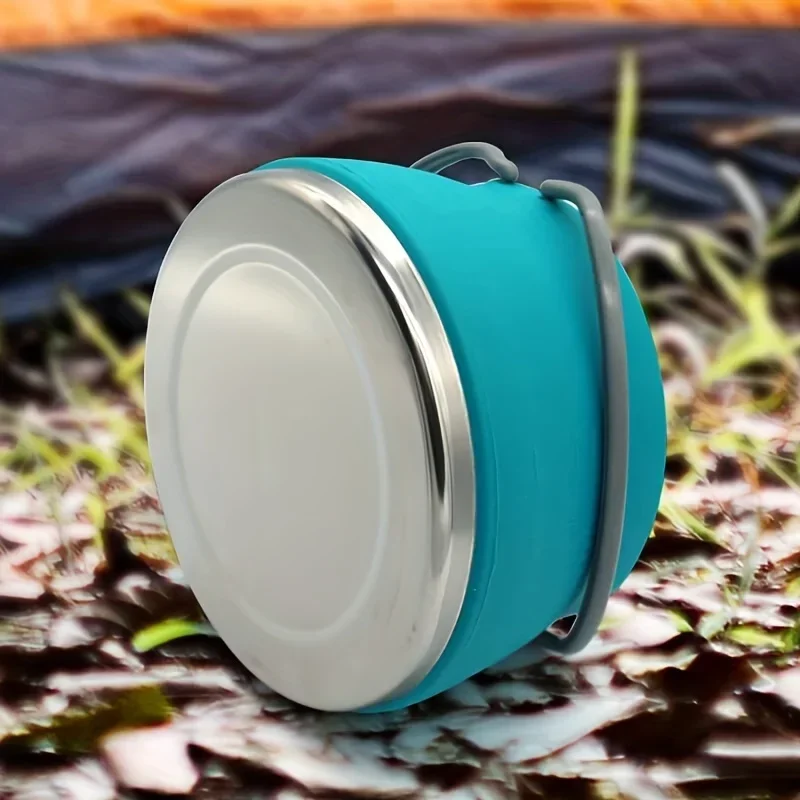 Collapsible Camping Kettle For Hiking, Backpacking & Outdoors, Folable Pot With Lid image 6