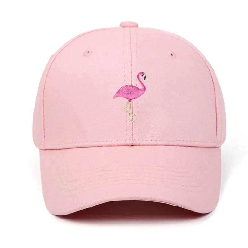 Flamingo baseball cap hip hop embroidery bird dad hat outdoor sports snapback hat streetwear hiphop men cap bone dropshipping