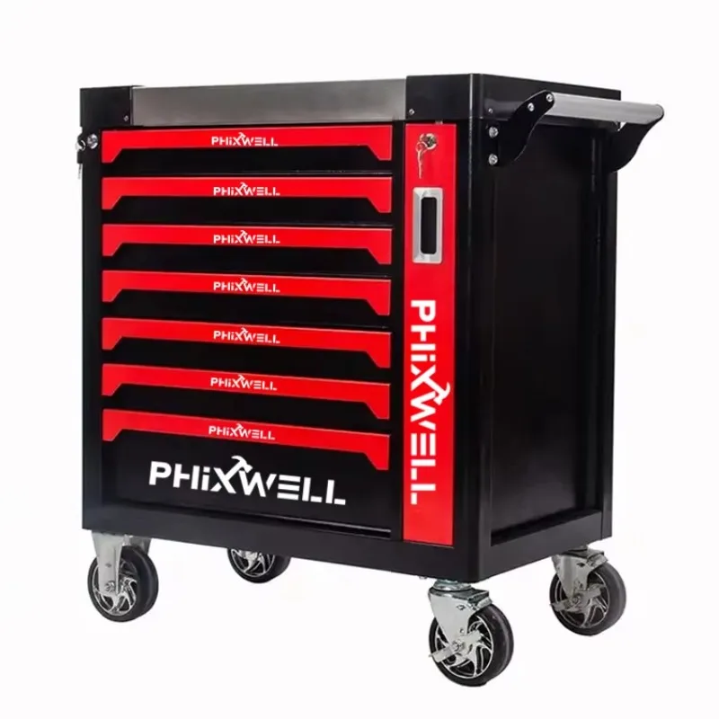 

Multifunctional Heavy-Duty 7 Drawer Metal Tool Cabinet Chest Workshop Storage Tray Cart For Garage Use