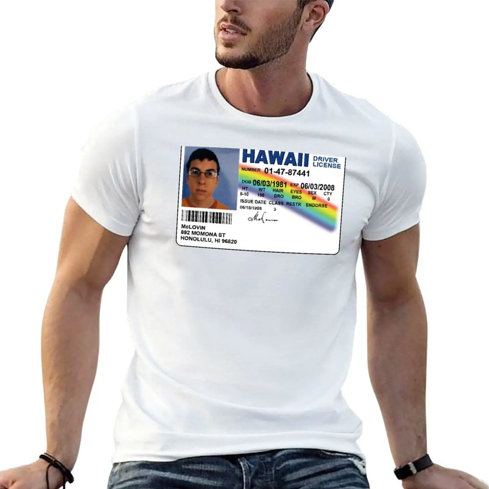 Mclovin Fake ID - Funny Meme T-Shirt graphic shirts fashion shirts designer t shirt men