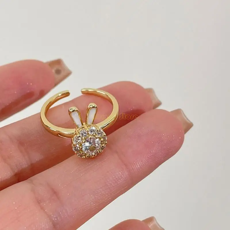 31BF Zirconia Rabbit Coative Rings Ringsable Rings Rings قابل للتعديل حلقات القلق الهادئة