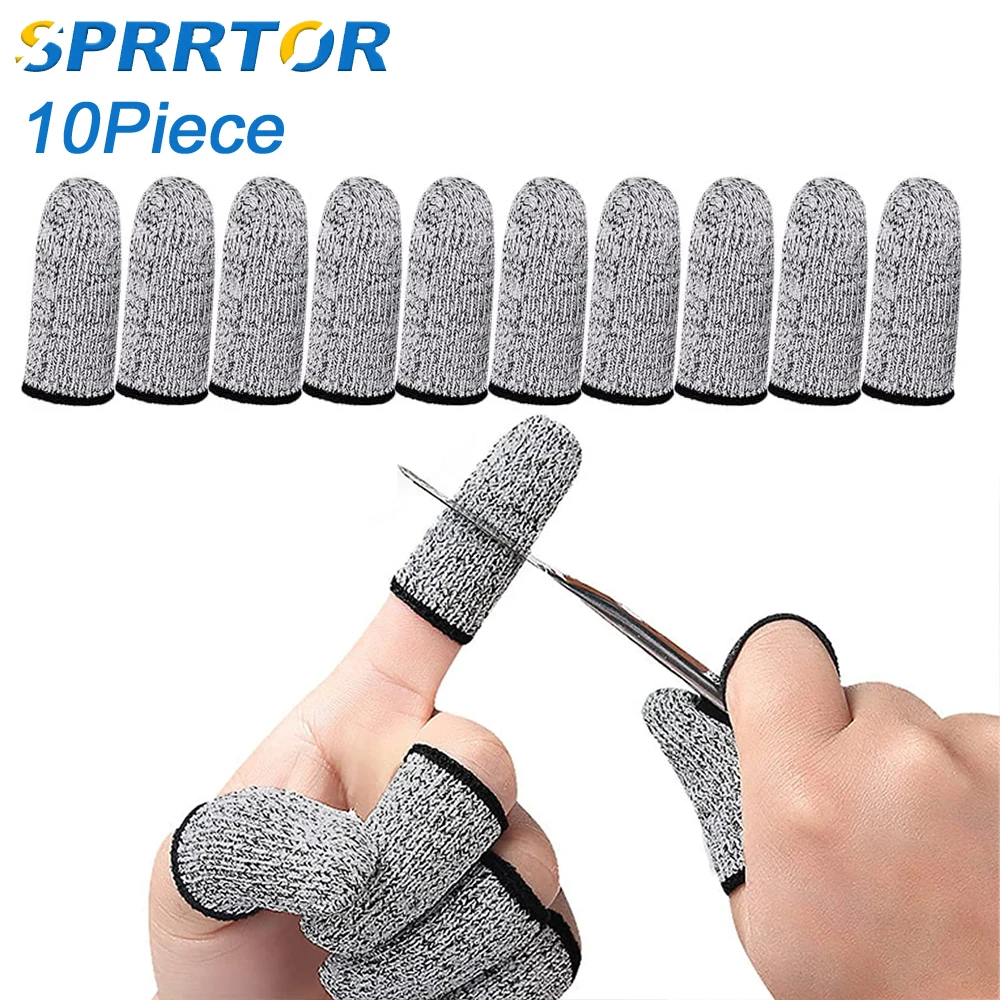 10Pcs Finger Cots Cut Resistant Sleeves Thumb Protector Reusable Peel Fingertip Covers Picking Gloves For Kitchen Accessory Tool