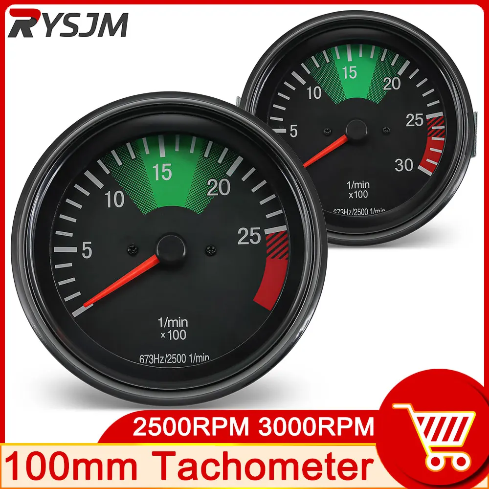 100MM Tachometer RPM Gauge REV Meter 3000RPM 2500 RPM Truck Car Boat Tacho Gauge 0015428716 Customized for Mercedes