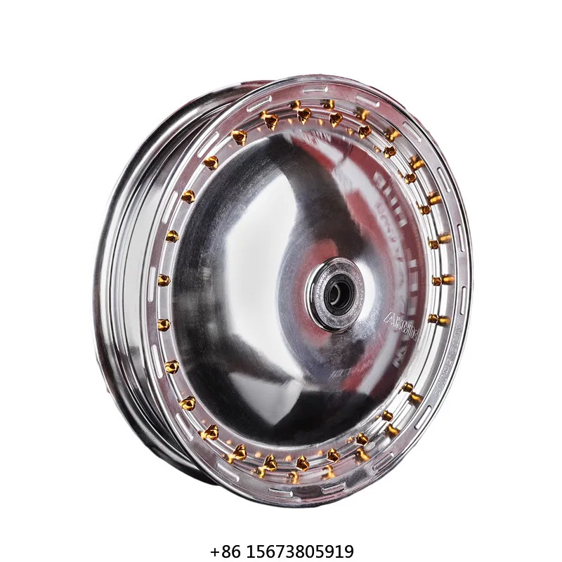 

AKcnd 12-Inch Aluminum Alloy Wheel Hub New Condition Pot Lid Style for General Motorcycles