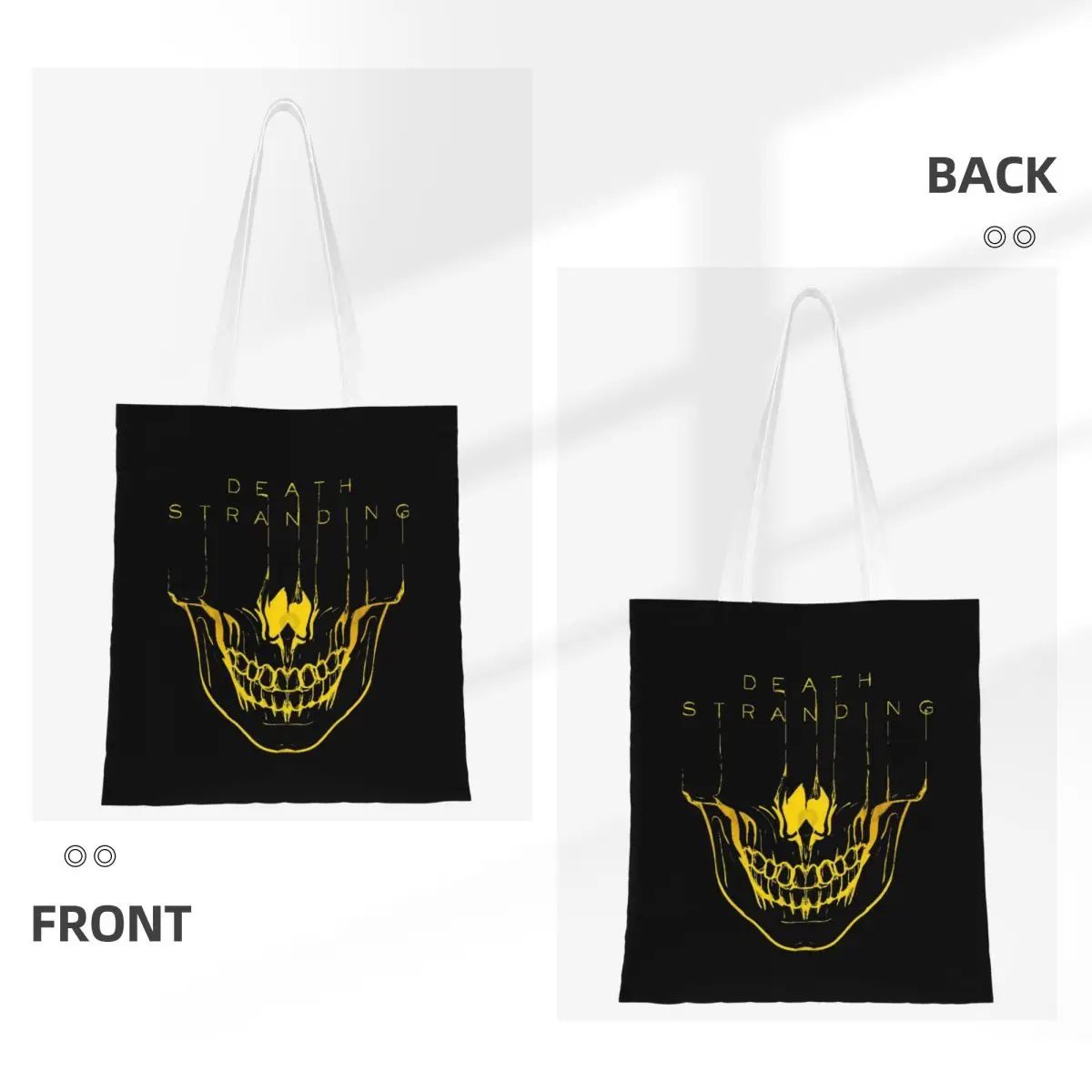 النساء الرجال هاردشيب الموت تجديل الجمجمة حمل الحقائب حقيبة تسوق قماش لحقائب اليد الطفل