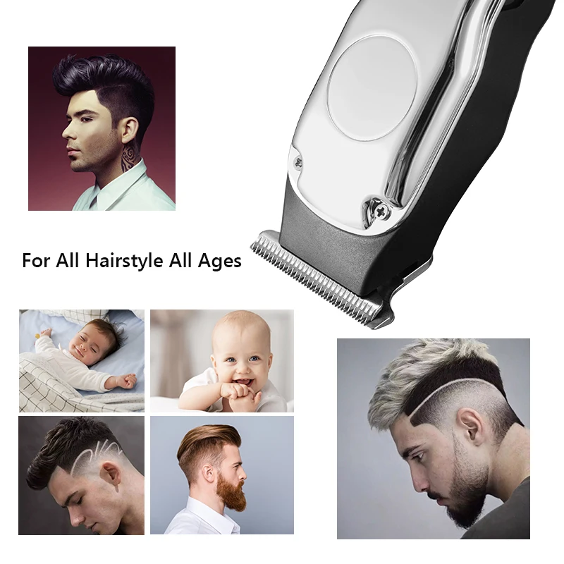 Professional Barber Hair Clipper Rechargeable Electric Cutting Machine Beard Trimmer Shaver Razor for Men Cutter
