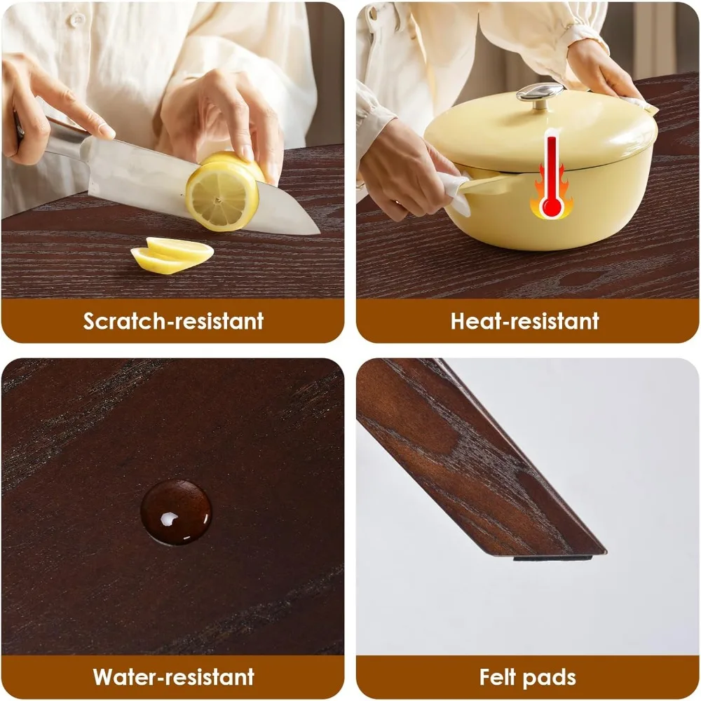 無垢材の丸型ダイニングテーブル（4～6人掛け、十字脚）