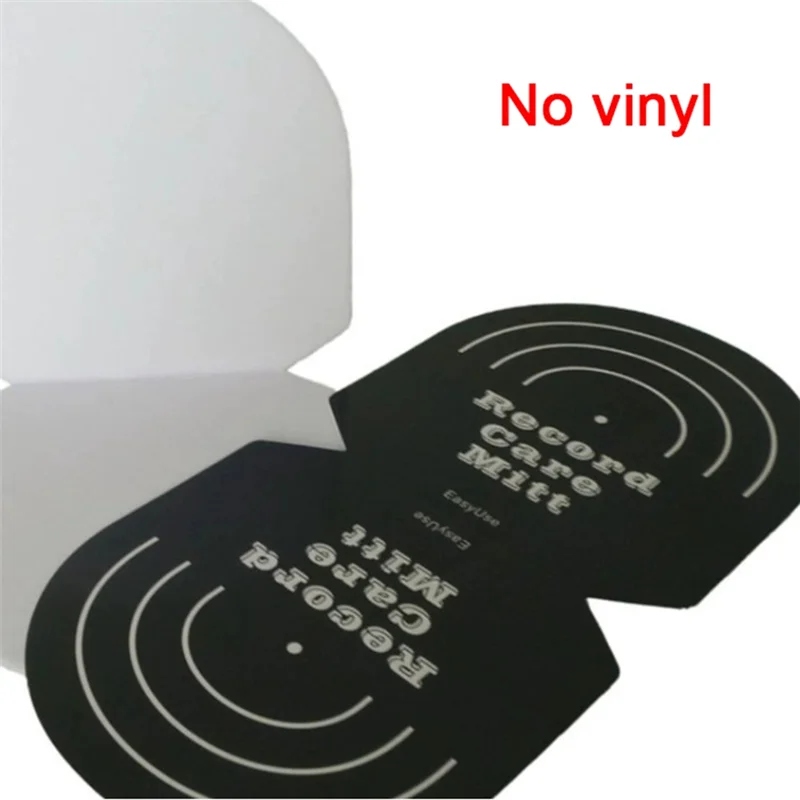 ABRE-2 個レコードクリーナーハンドラーミットブラックビニールレコードクリップディスククリーニング保護パッド指紋なし