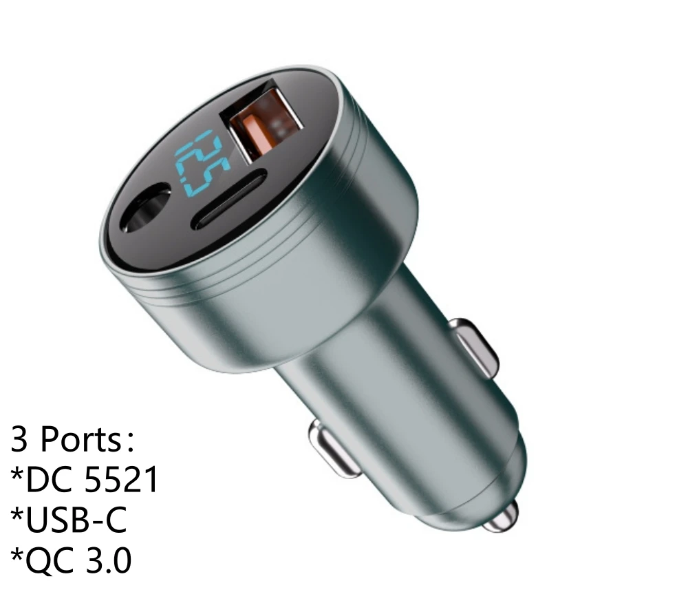 Starlink Mini Cyfrowa Ładowarka Samochodowa Ładowarka Bordowa z DC 5521 USB-C QC 3.0 3 Porty Obsługa Szybkiego Ładowania PD z Kablem DC 16AWG — zdjęcie produktu 6