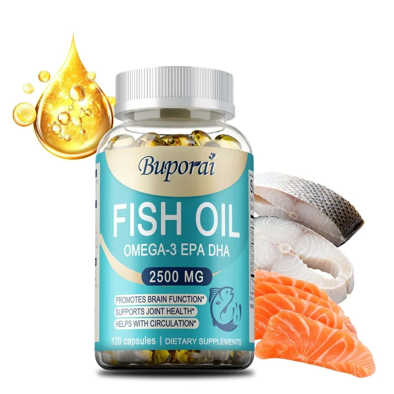 

Fish Oil Supplement - Rich in EPA and DHA, Antioxidant, Support Brain Health and Cognitive Function, Improve Memory, Non-GMO