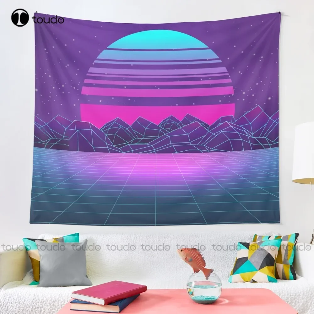 Synthwave Vaporwave Aesthetics Tapestry Tapestry Wall Hangings For Bedroom Blanket Tapestry Bedroom Bedspread Decoration