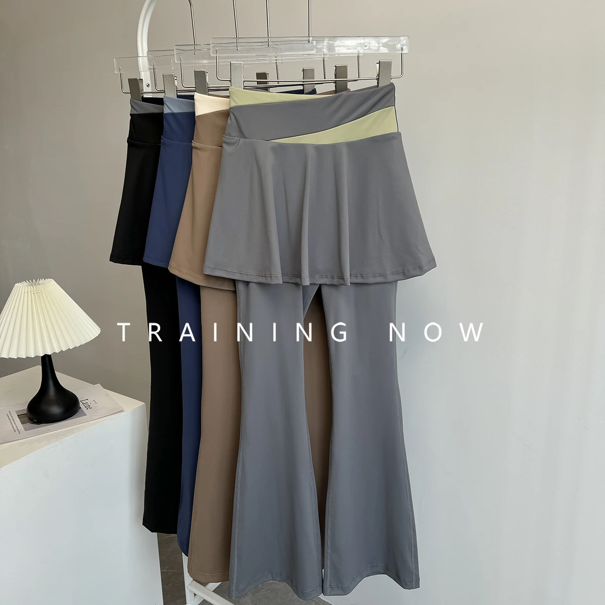 

Internet celebrity new yoga trousers for women with high waist slimming running training quick-drying skirt pants professional