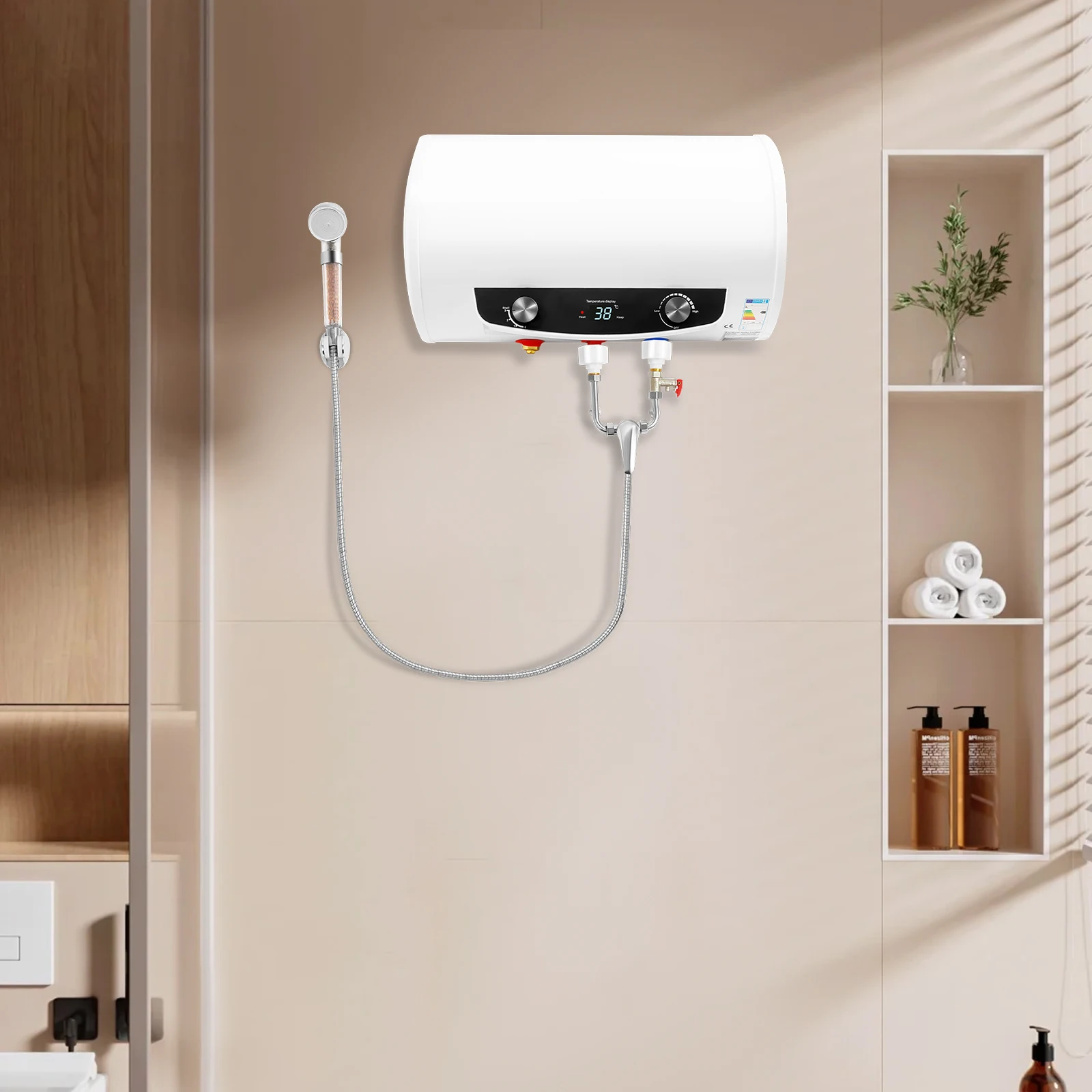 Chaudière horizontale de réservoir d'eau chaude électrique sans réservoir de 35L 220V opération facile économie d'énergie pour l'usage commercial à la maison