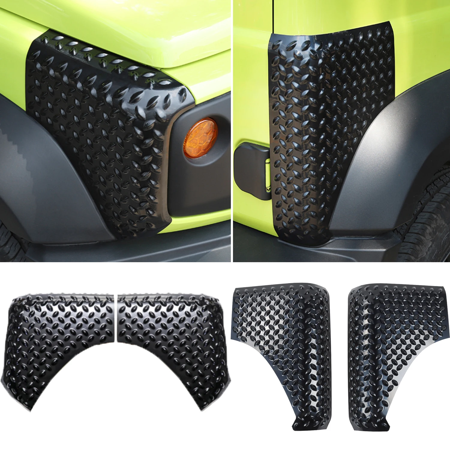 

OVOVS Front Rear Fender Tailgate Angle Wrap Decoration Guard Cover for -Suzuki Jimny JB64 JB74 2019-2021