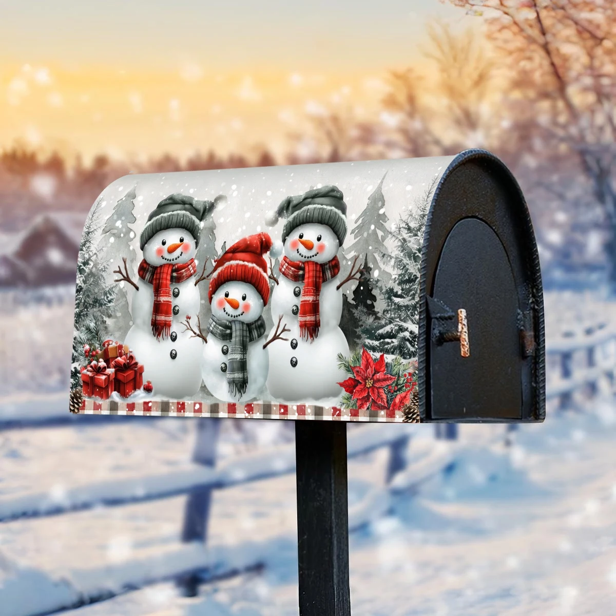 عيد الميلاد غطاء صندوق البريد عيد ميلاد سعيد الديكور 2025 عيد الميلاد سانتا كلوز الزخرفية البريد يلتف نافيداد ناتال السنة الجديدة 2026 هدية