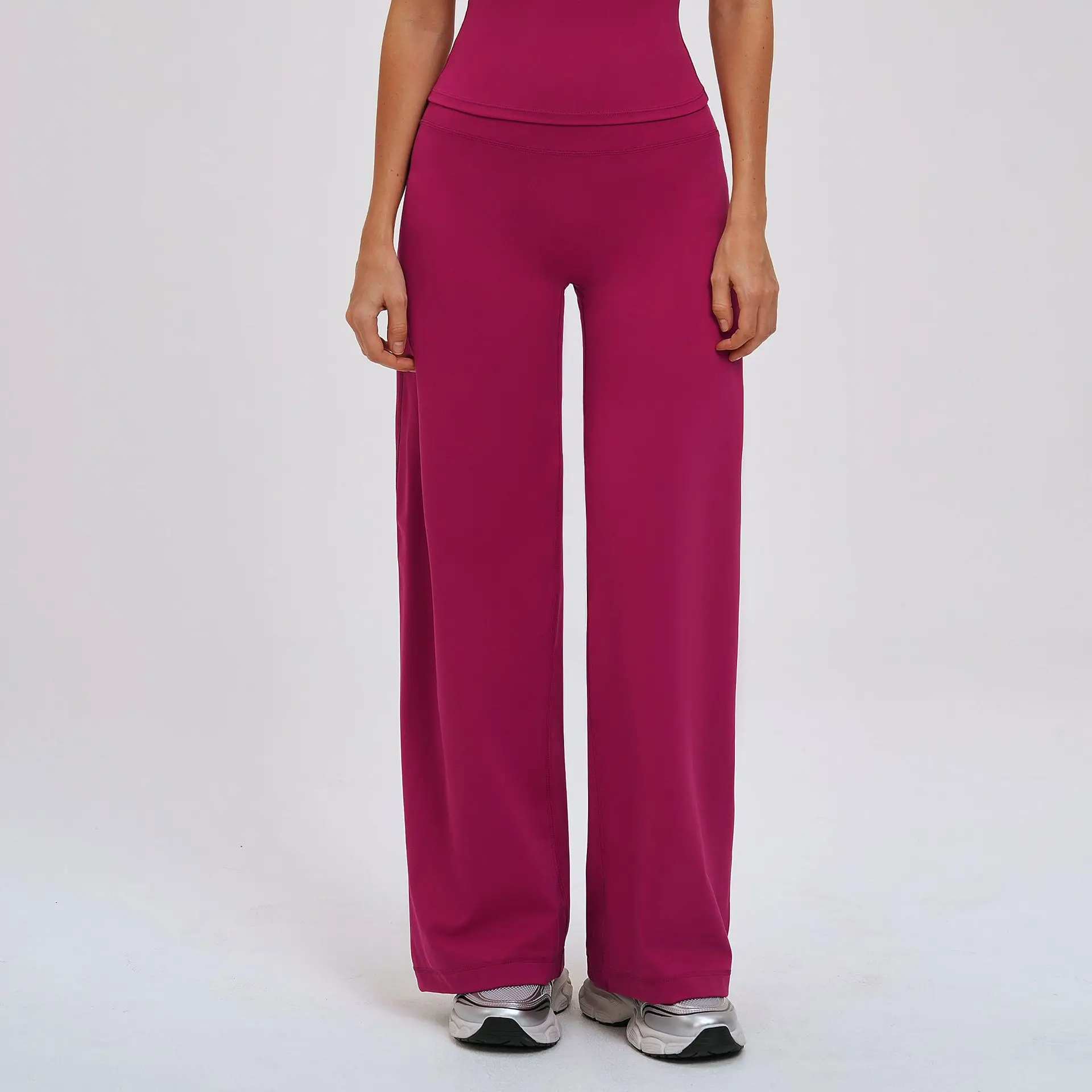 Shorts de yoga pour femmes, pantalons de sport à jambe droite, vêtements de gym, sensation seconde peau, compression, leggings de yoga à jambe large, collants de fitness pour Pilates