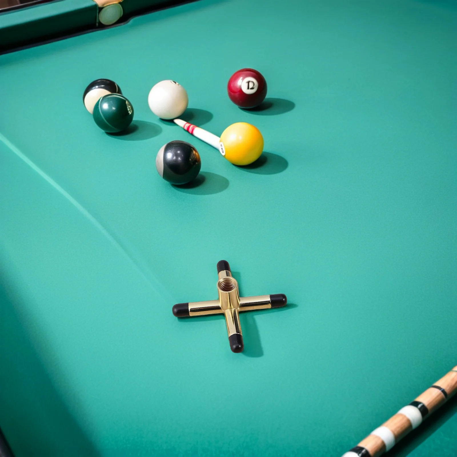 

3Pcs Pool Billiard Cue Bridge Head Cross Shaped Holder for Snooker Table Stable Cue Stick Rest Replacement Easy Carry Billiard