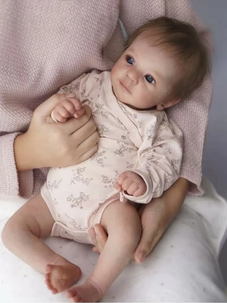 

Cokela 19inch/48cm Real Baby Doll Reborn Doll Soft Touch Realistic Silicone Reborn Baby Doll With Implanted Artificial Hair
