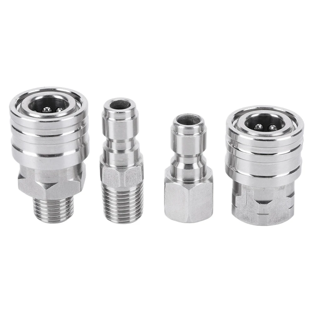 4Pcs Pressure Washer Adapter Internal External Thread Pipe Hose Adapter High Pressure Washer Adapter Set Pressure Washer Coupler