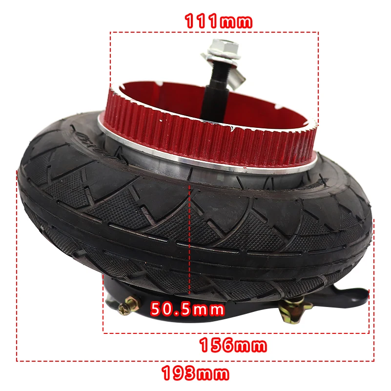 RED Electric Scooter Tyre With Wheel Hub 8 inch Scooter 200x50 Tyre Inflation Electric Vehicle Aluminium Wheel Motorcycle