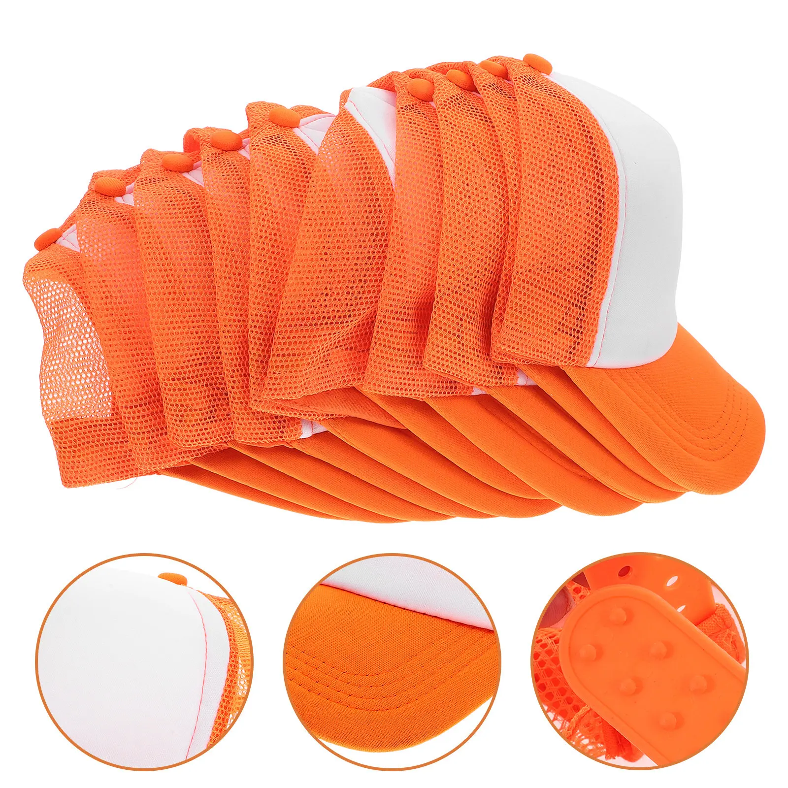 Hat Sublimation Blank - หมวกเบสบอลตาข่ายเปล่าสำหรับการพิมพ์ลายด้วยความร้อน 10 ชิ้น สำหรับงาน DIY แฟชั่นกลางแจ้งและการสวมใส่ในชีวิตประจำวัน
